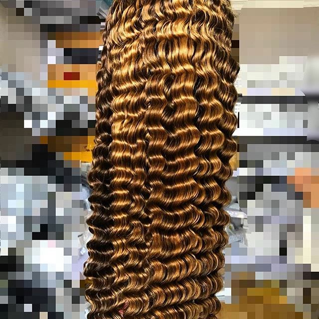 HD Deep Wave Highlighted Wigs Lacefront 13x6