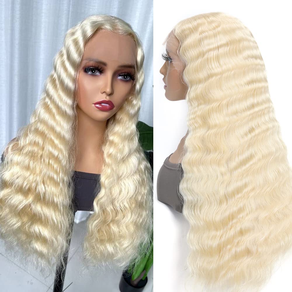 HD Blonde 613 Deep Wave Wig 13x6
