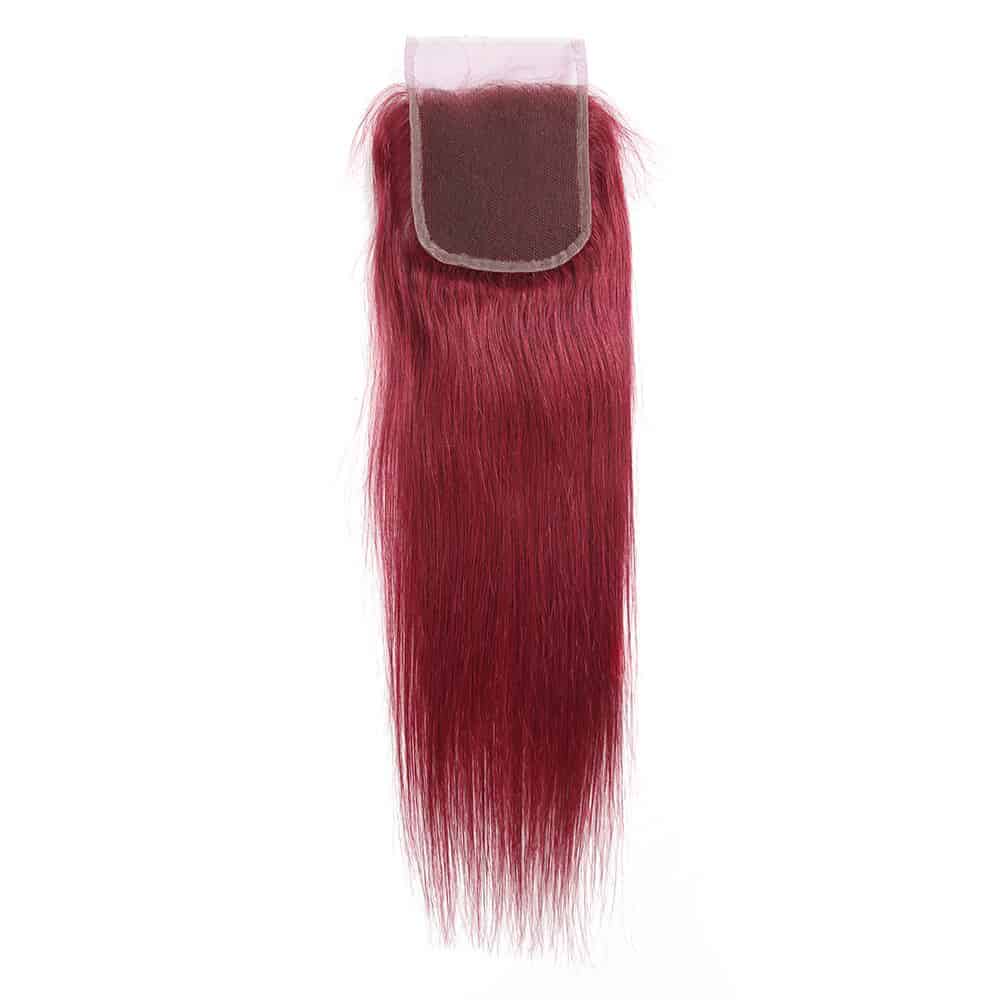 HD Closure Straight Burgundy
