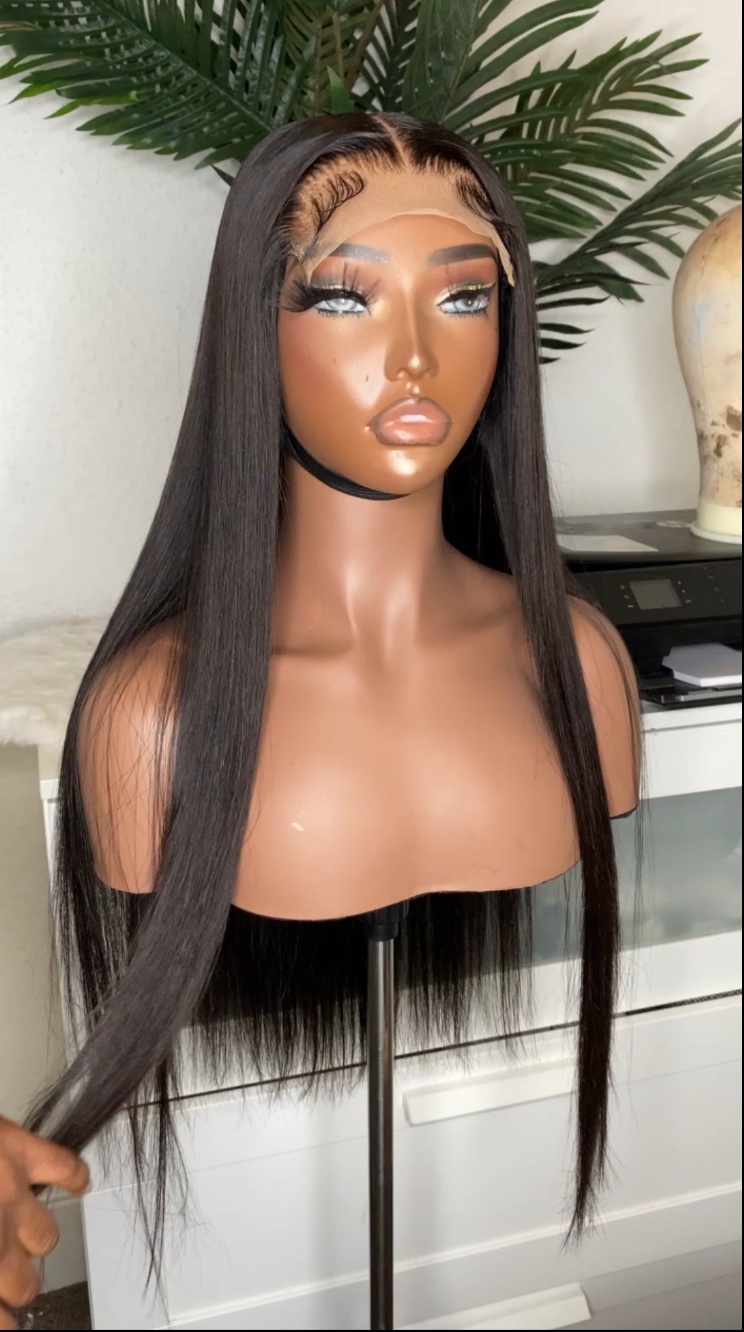 Straight Transparent 4x4 Closure Wig