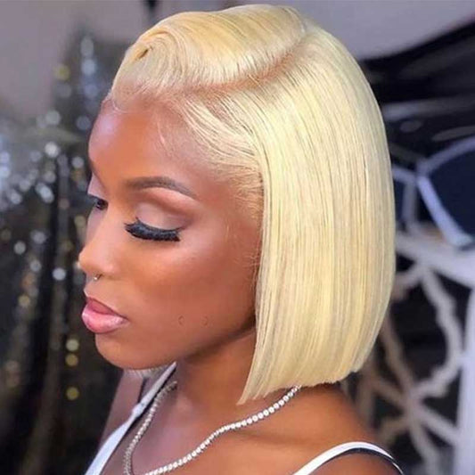 Blonde Straight Bob Wig 13x4