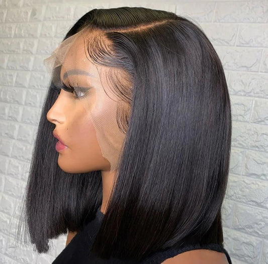 Black Straight Bob Wig 13x4