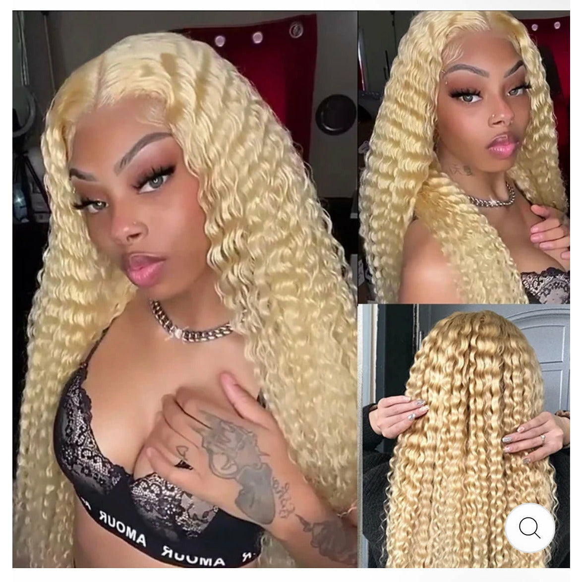 HD Deep Wave Lacefront Blonde Wig 13x4