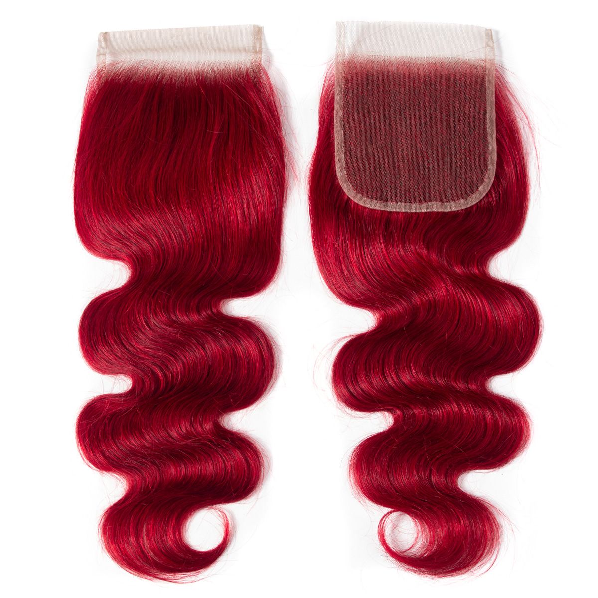 HD Closure Body Wave Burgundy