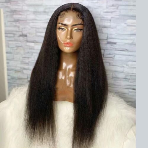 Kinky Straight Transparent 4x4 Closure Wig
