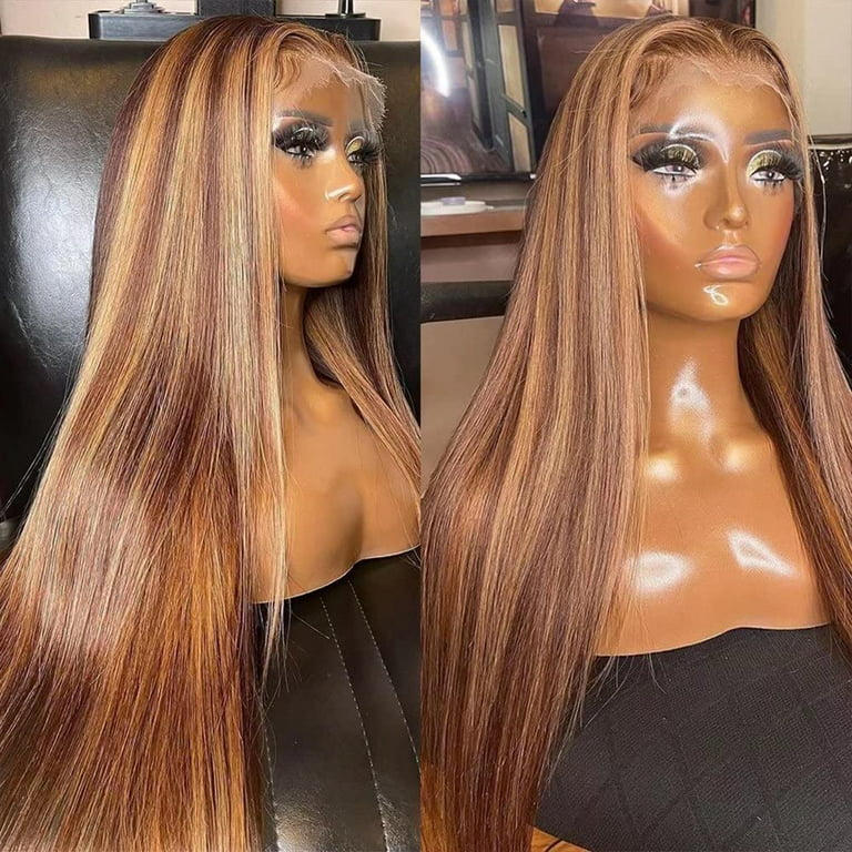 HD Highlighted Wig Straight 13X6