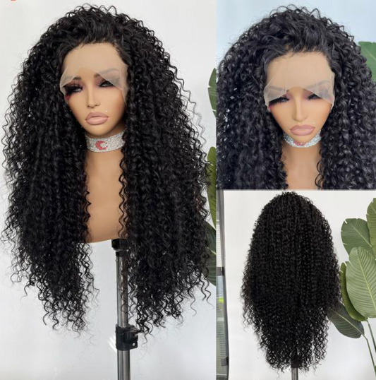 Synthetic Curly Black 13x4