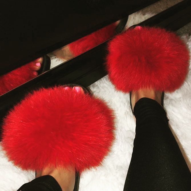 Red Vines Faux Slippers - royalty-extensions.com