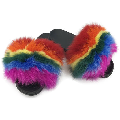 Rainbow Faux Slippers - royalty-extensions.com