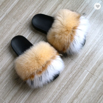 Camel Faux Fur Slippers - royalty-extensions.com