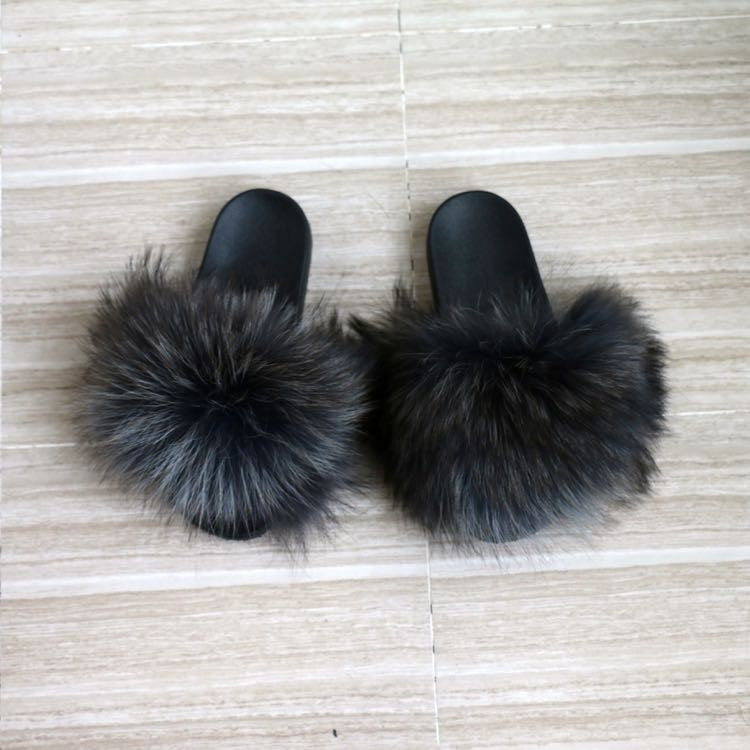 Mercury Faux Fur Slippers - royalty-extensions.com